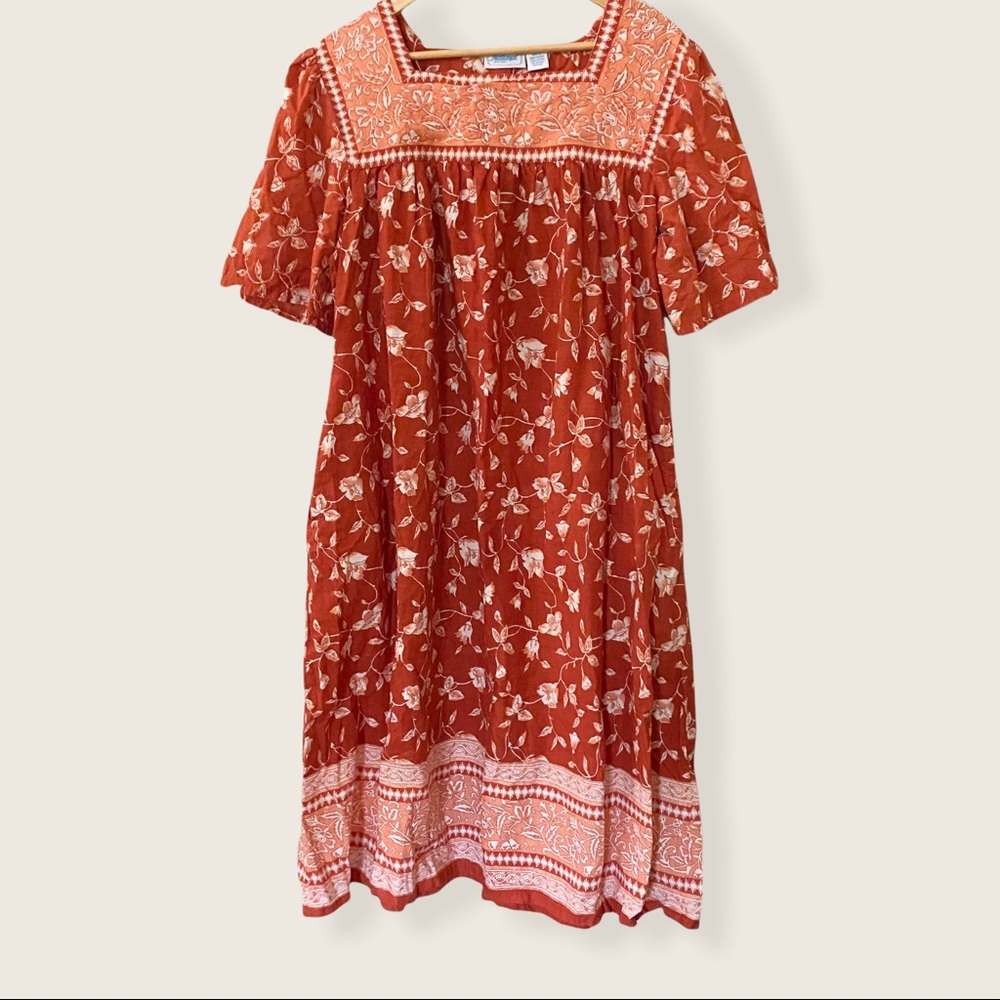 National Since 1952 Boho Square Neckline Dress